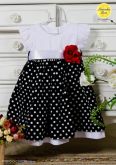 Vestido Tema da Minnie Branco e Preto