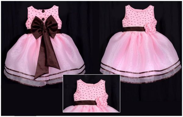 Vestido Luxo Tema Marrom e Rosa