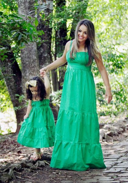 Vestido Verde Tal Mãe Tal Filha