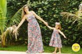 Vestido floral p/Mae e Vestido floral